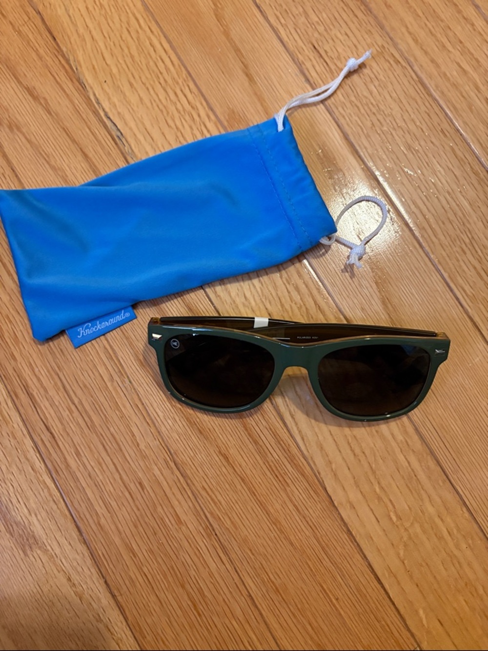 Knockaround Men's Green & Black Sunglasses with Blue Microfiber Pouch
